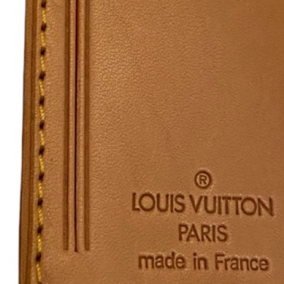 AUTH LOUIS VUITTON REPLACEMENT VACHETTA ID TAG ADDRESS BAG LUGGAGE TAG ACCESSORY - Picture 7 of 13